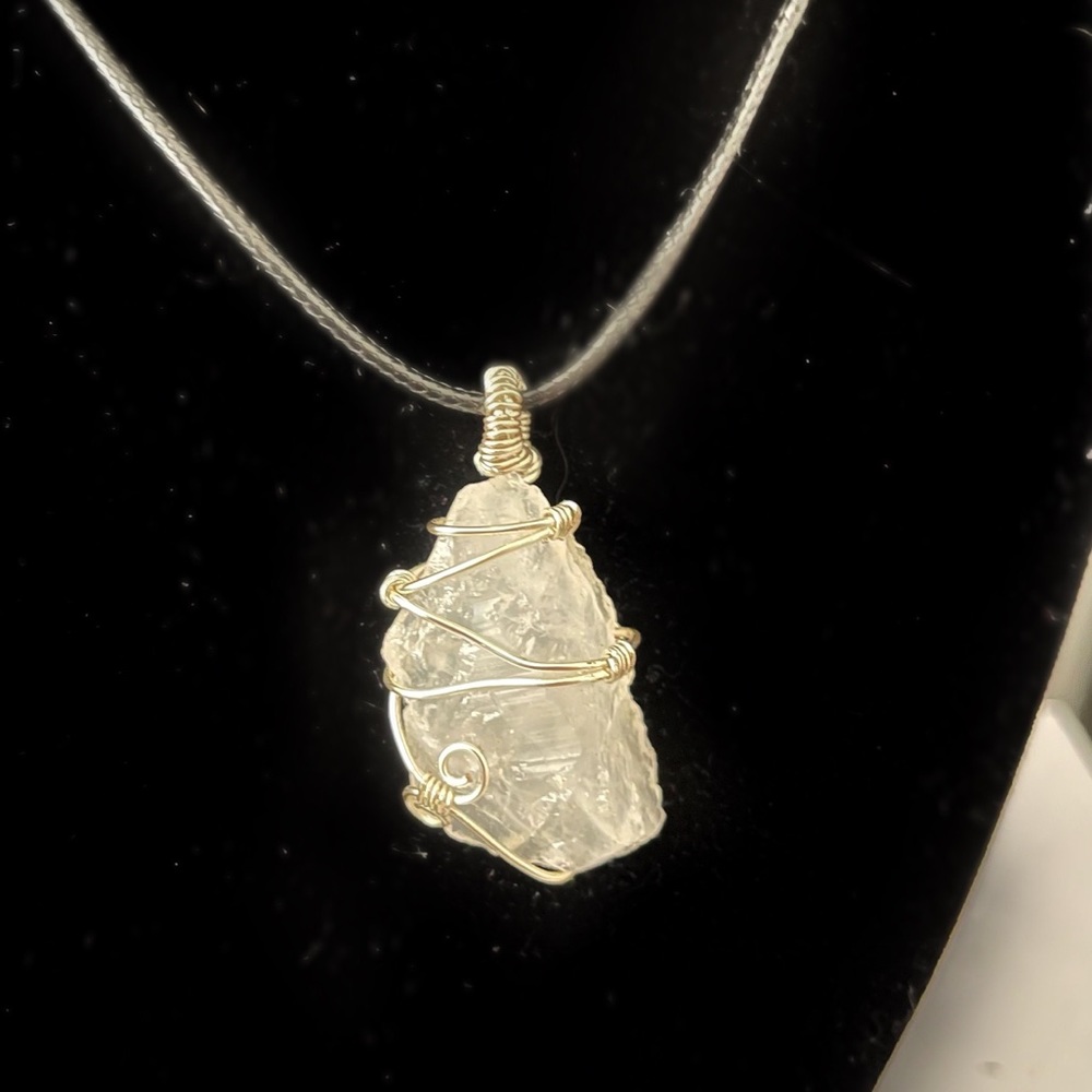Handcrafted Wire-Wrapped Rose Quartz Pendant